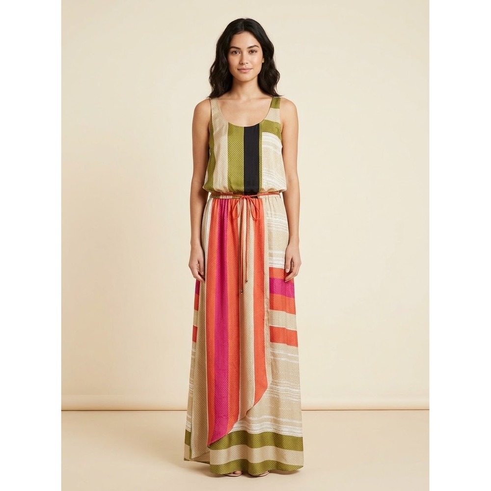 Corey Lynn Calter Anthropologie Dress Faux Wrap Silk Sz Sz 4